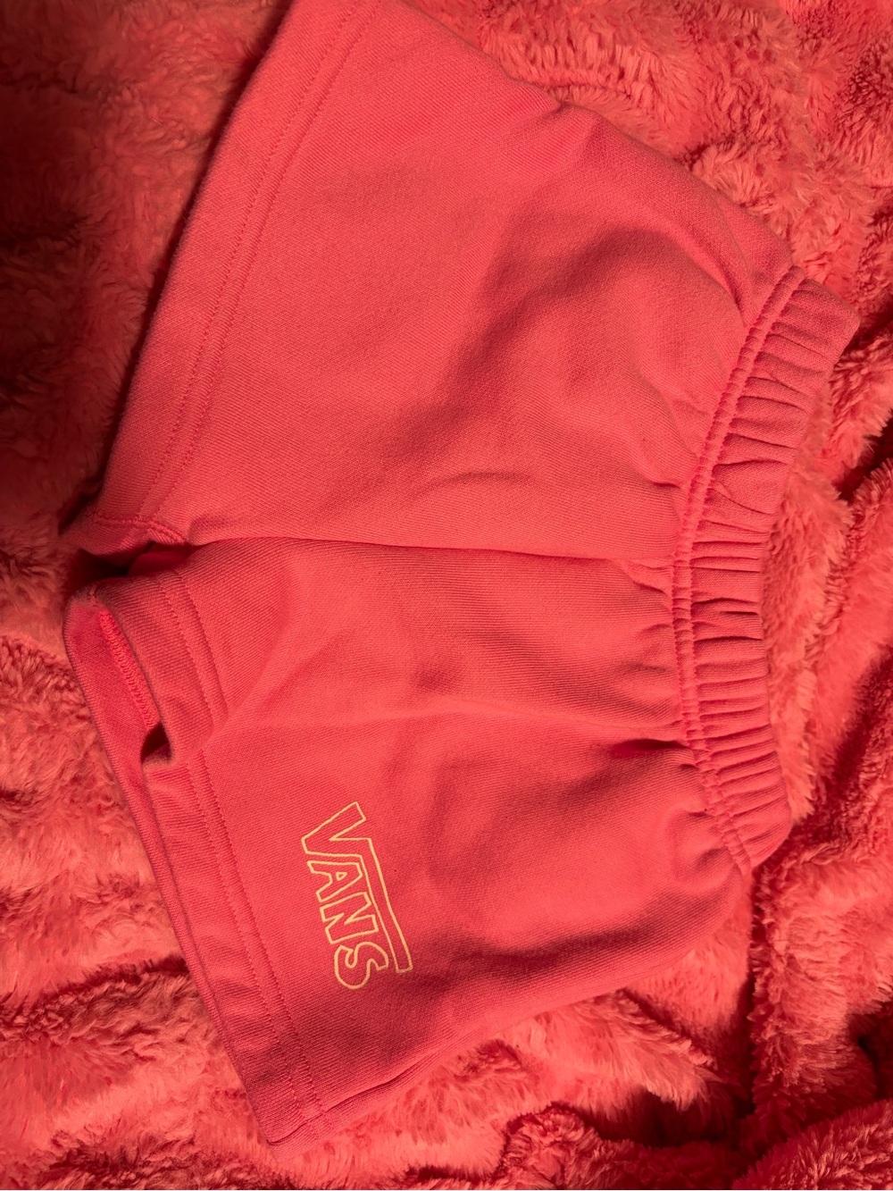 Vans Kids Coral Pink sweat shorts